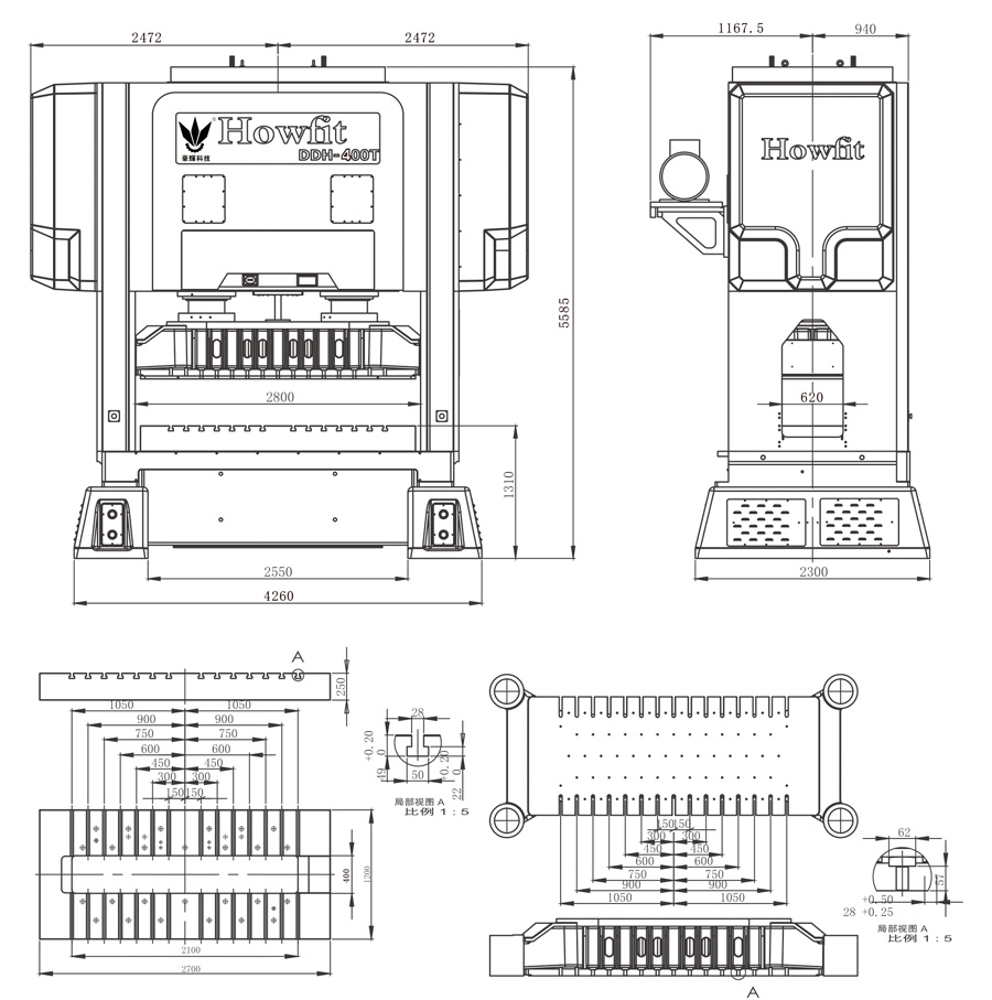 400t高速?zèng)_床結(jié)構(gòu)圖